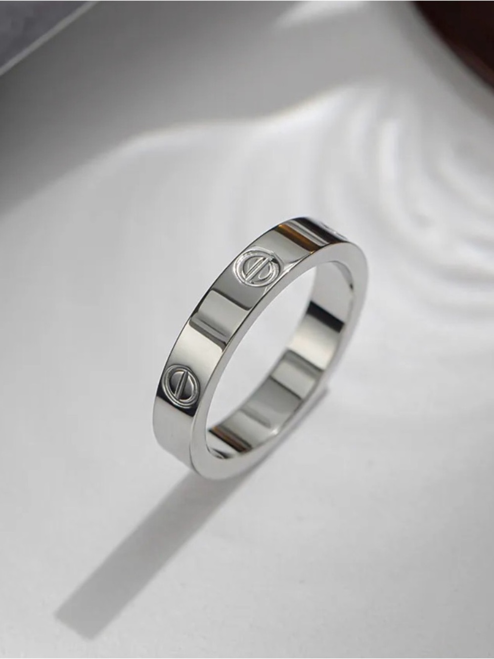 Generic Silver Screw Stainless Steel Ring